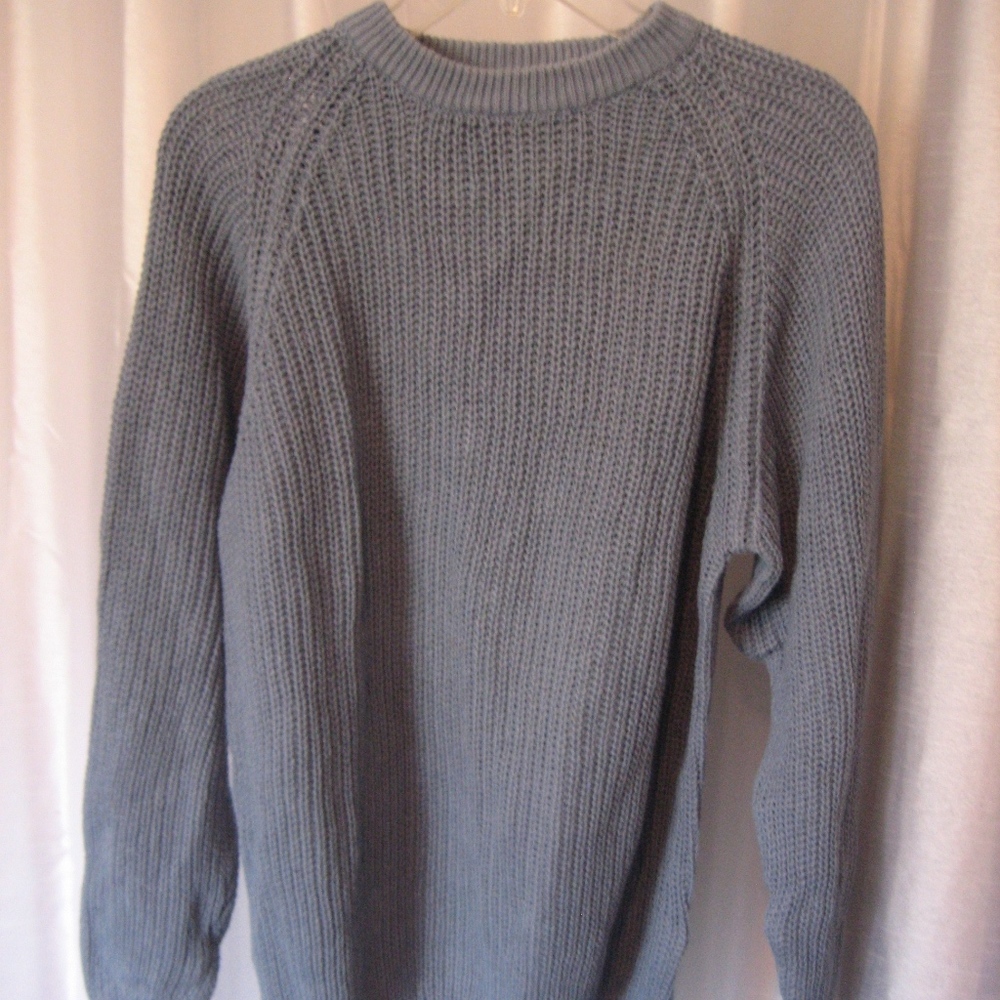 Carriage Trade Blue Long Sleeve Pullover Sweater